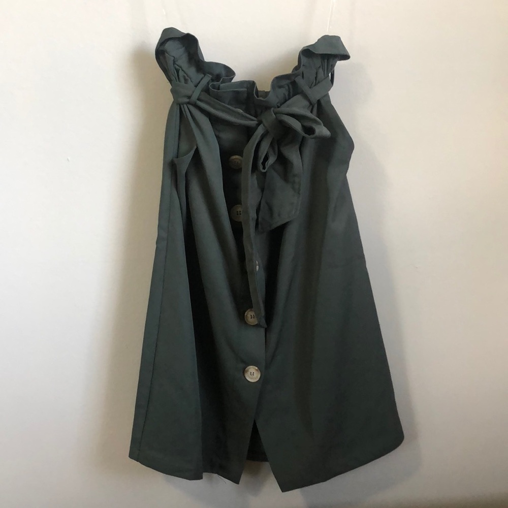 Olive Green button down skirt